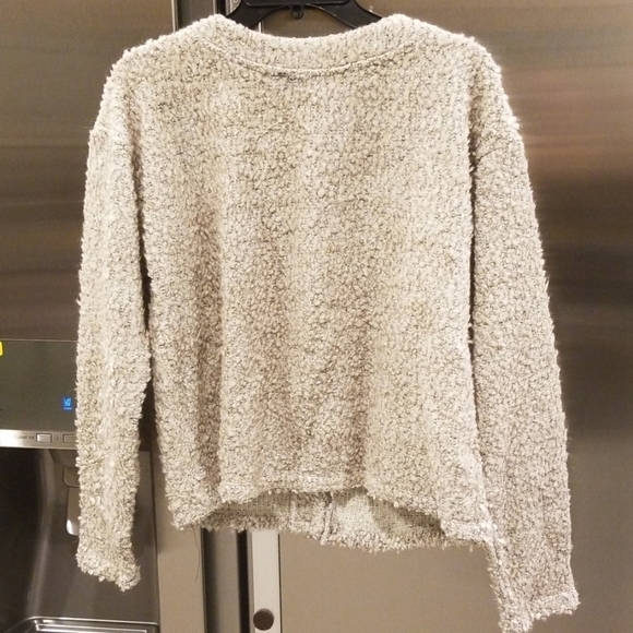 💕SANCTUARY💕 Cropped Three Button Cardigan Sweater Neutral Beige Small S NWOT - Picture 5 of 7